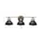 Hello Honey® Robert Stevenson Lighting Walsh Matte Black & Brushed Nickel Metal 3-Light Vanity Light